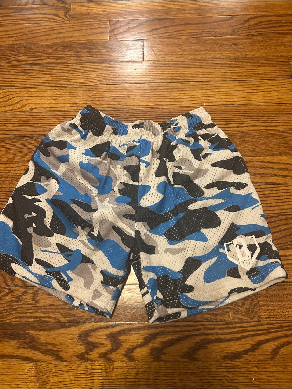 Boys Blue, Gray & Black Camo Athletic Shorts